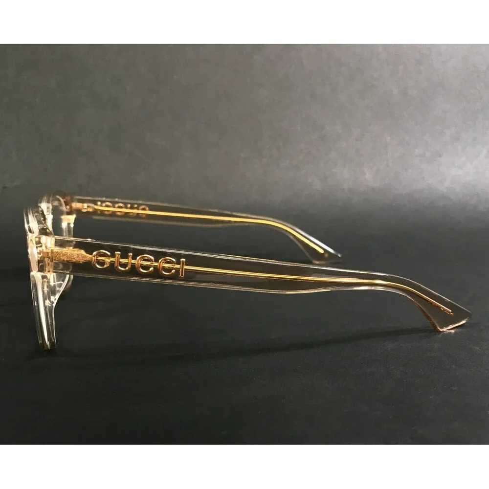 Gucci Eyeglasses Frames GG1746OA 002 Transparent Pink Square Full Rim 52-18-145